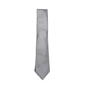Calvin Klein Mens Tie Silver Black Micro Dot Silk Blend Necktie K7923209030 NEW